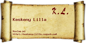 Keskeny Lilla névjegykártya